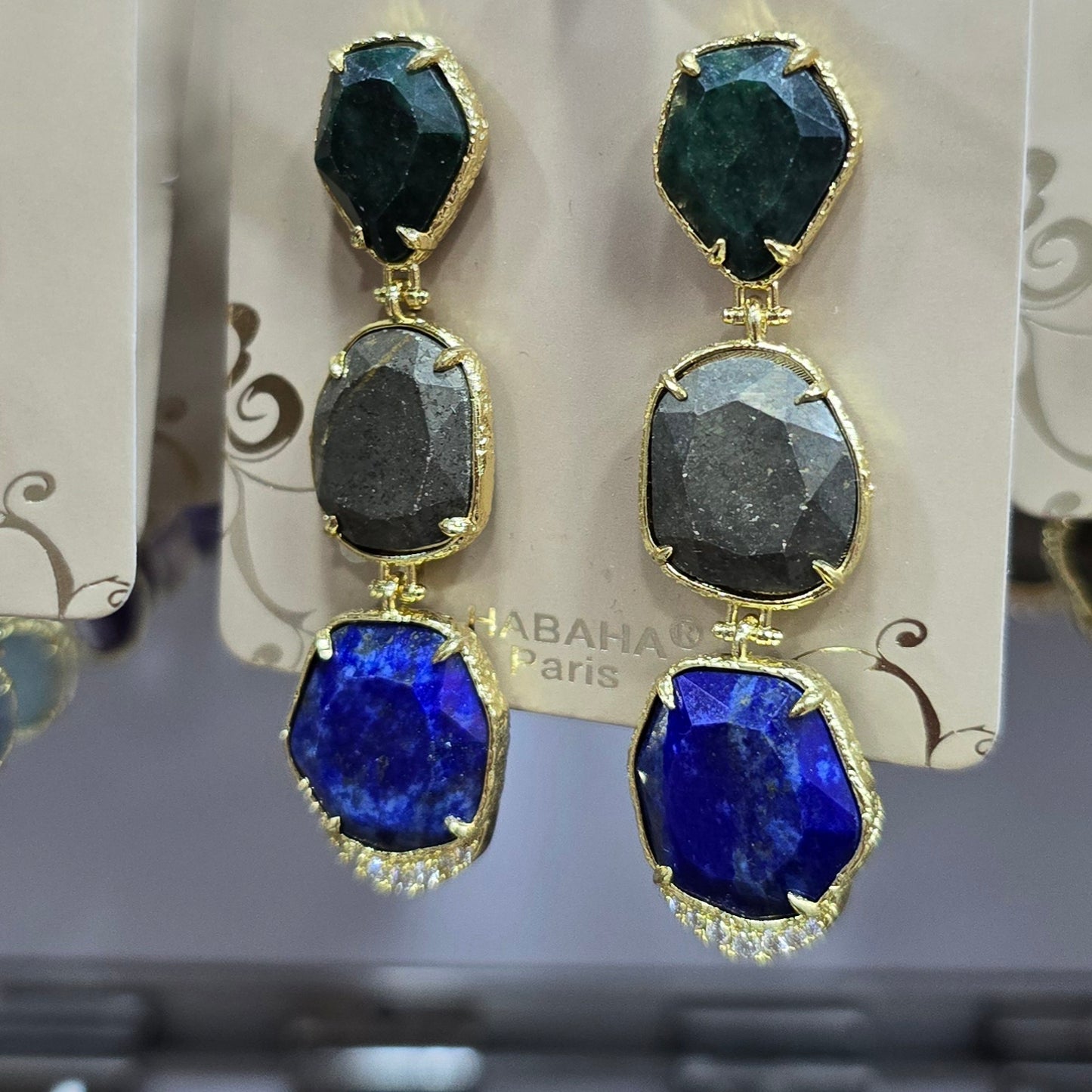 Boucle d'oreilles HABAHA Pierres naturelles part 2