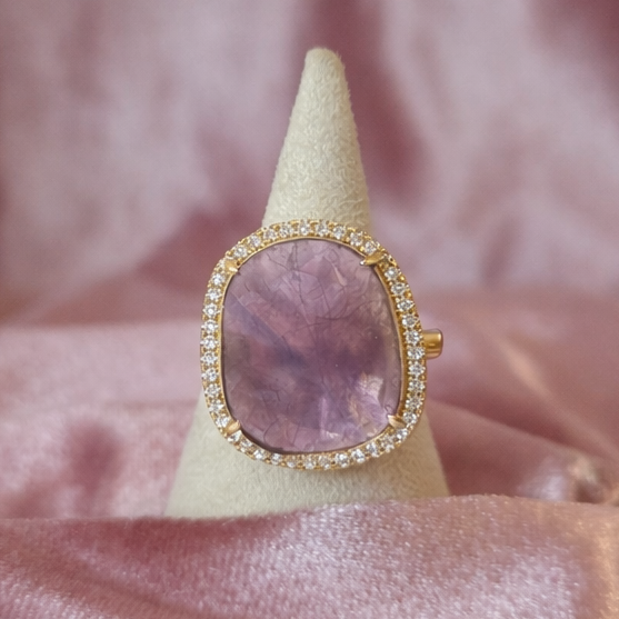 Bague Habaha strass Amethyste