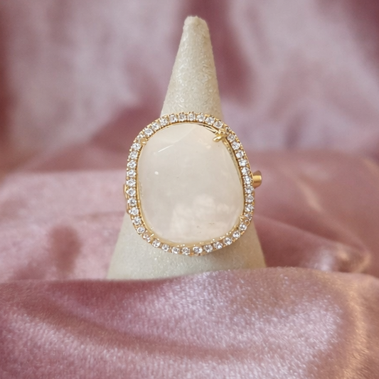 Bague Habaha strass cristal de roche