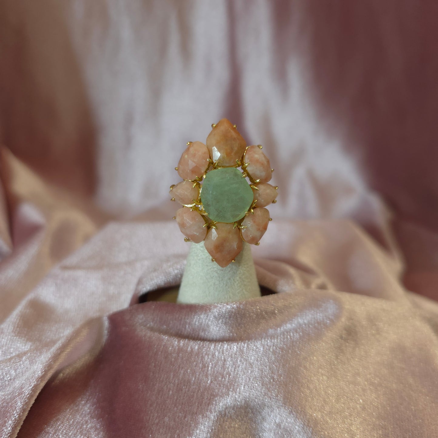 Bague Habaha Losange rodo turquoise