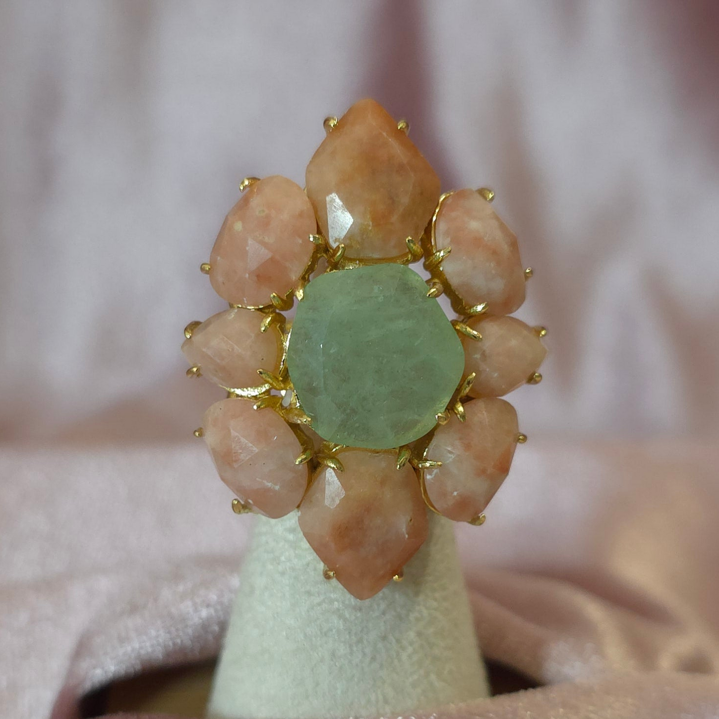 Bague Habaha Losange rodo turquoise