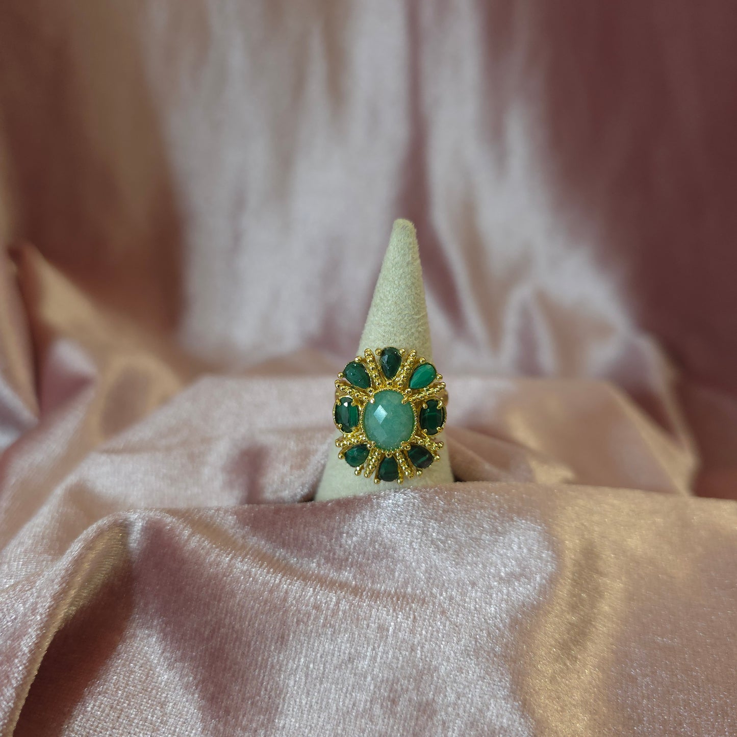 Bague Habaha Malachite & Turquoise