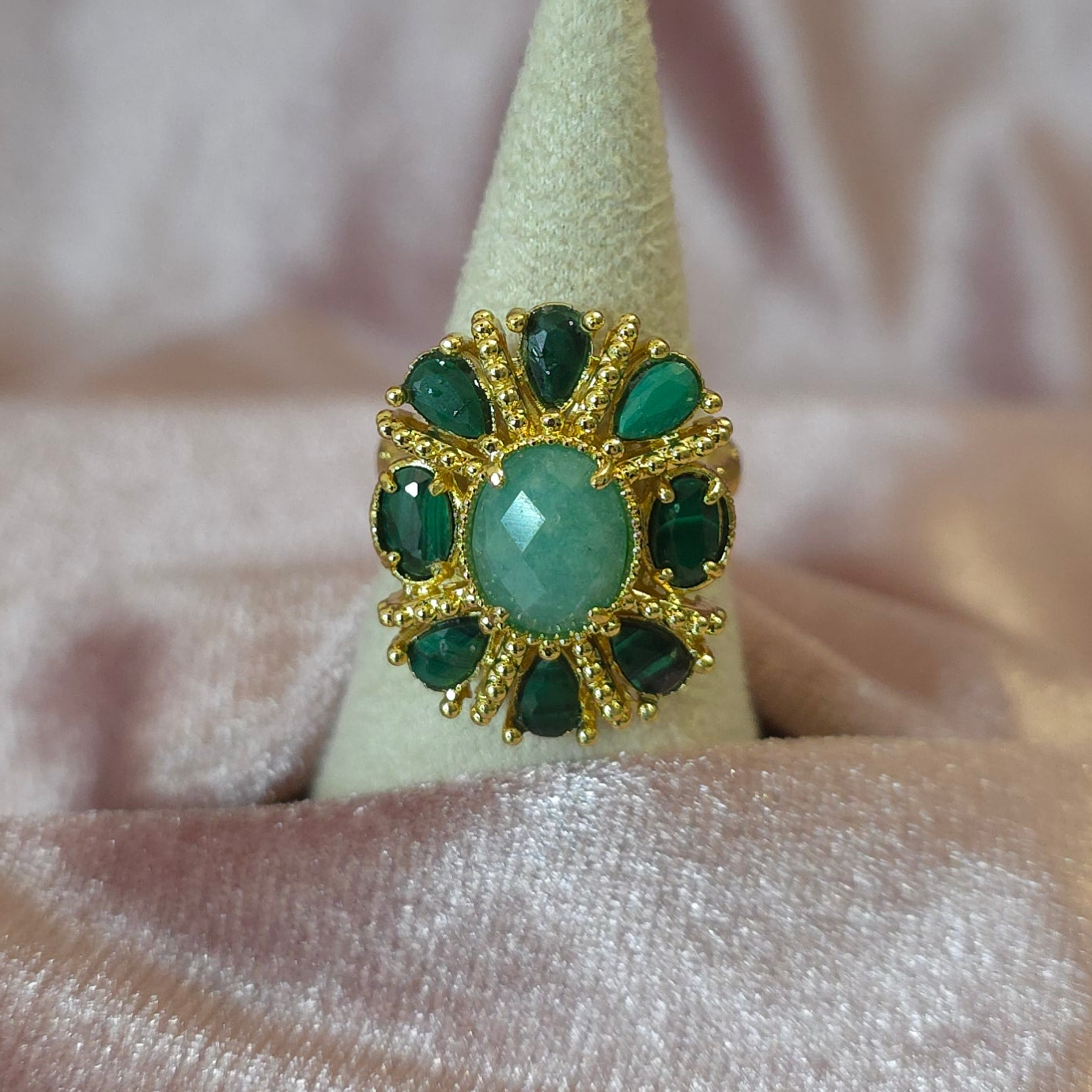 Bague Habaha Malachite & Turquoise