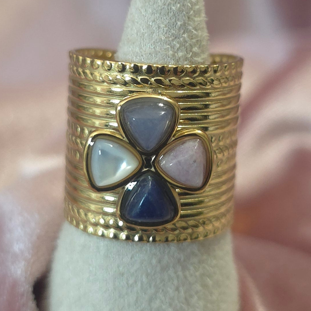 Bague Fleur 4 couleurs 3