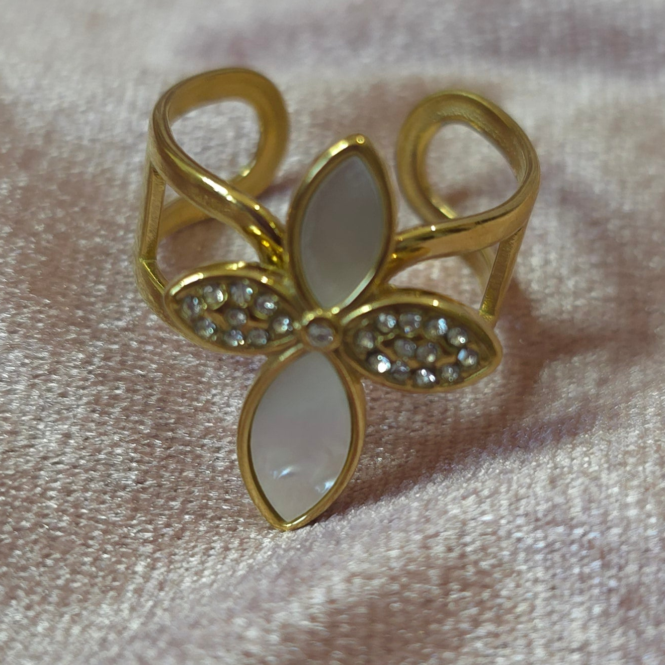 BAGUE CROISADE NACRÉ