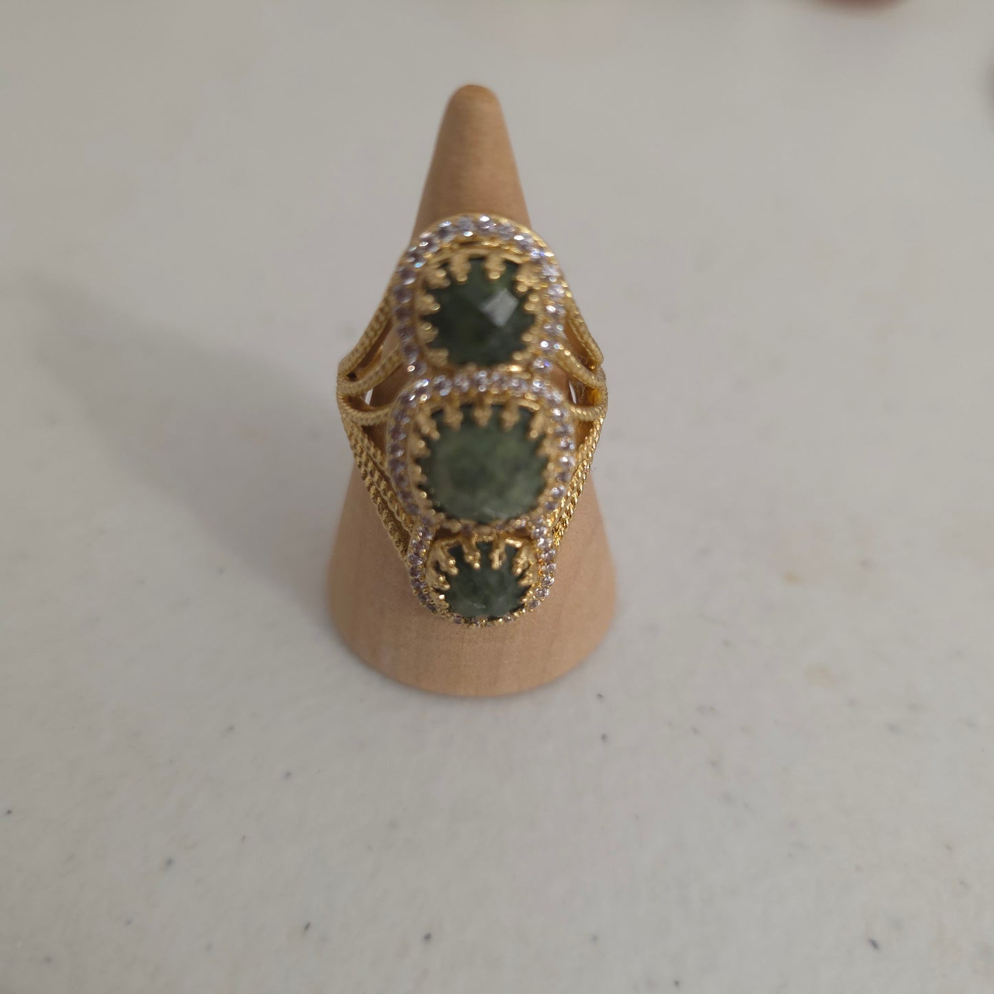Bague Habaha Paris marquise vert