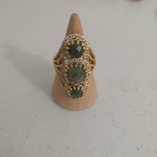 Bague Habaha Paris marquise vert