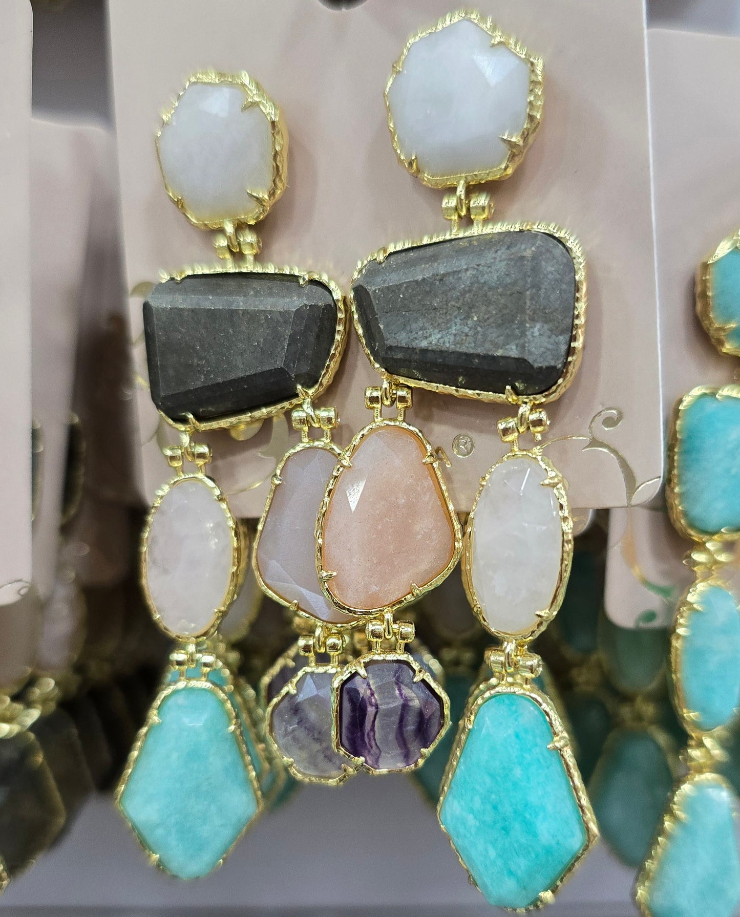 Boucle d'oreilles HABAHA Pierres naturelles part 2