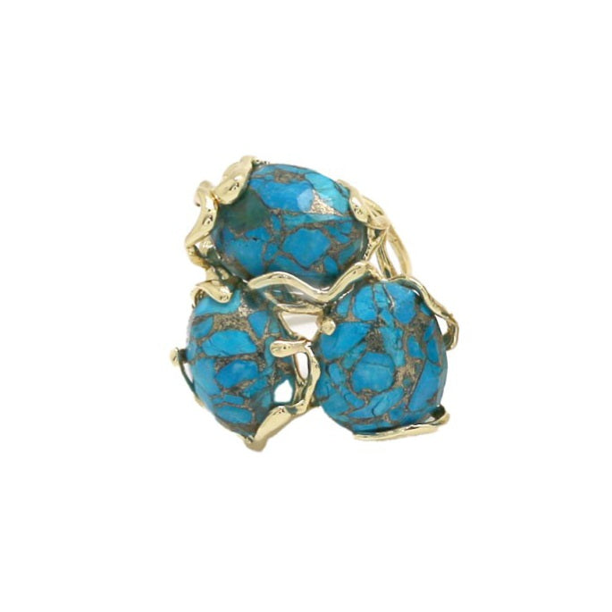 Bague Habaha zigzag turquoise