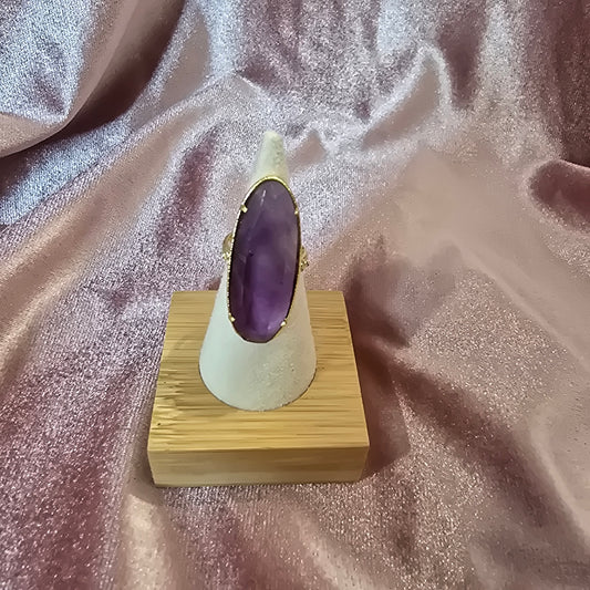 Bague longue Amethyste