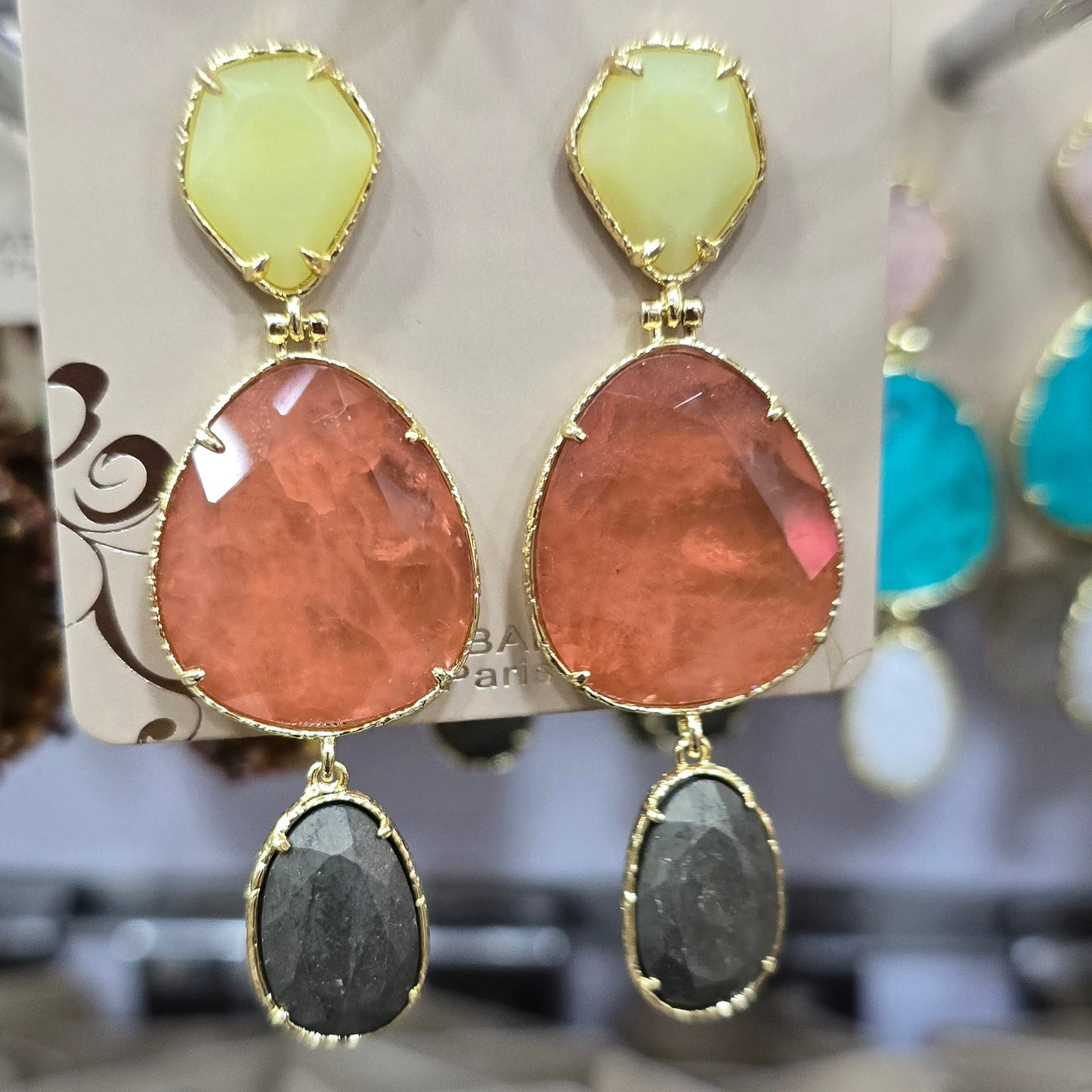 Boucle d'oreilles HABAHA Pierres naturelles part 2