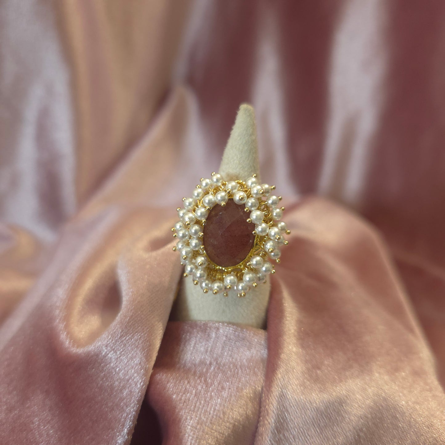 Bague Nima 3 Quartz Fraise