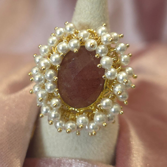 Bague Nima 3 Quartz Fraise