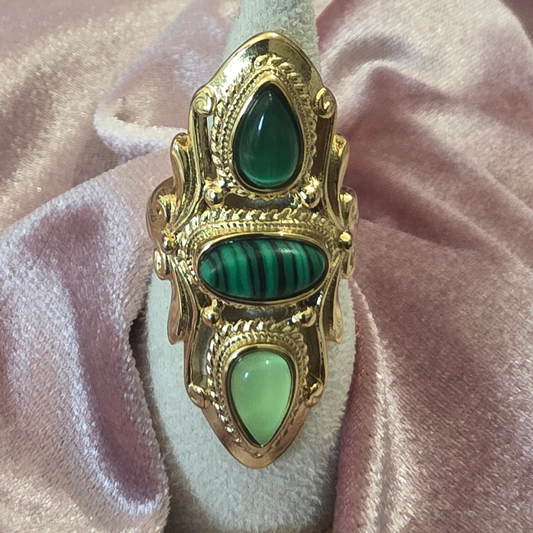 Bague longue Vert