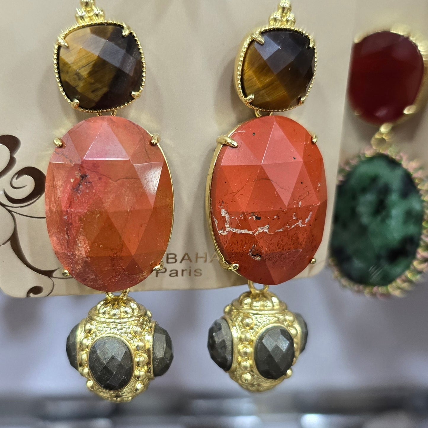 Boucle d'oreilles HABAHA Pierres naturelles part 2