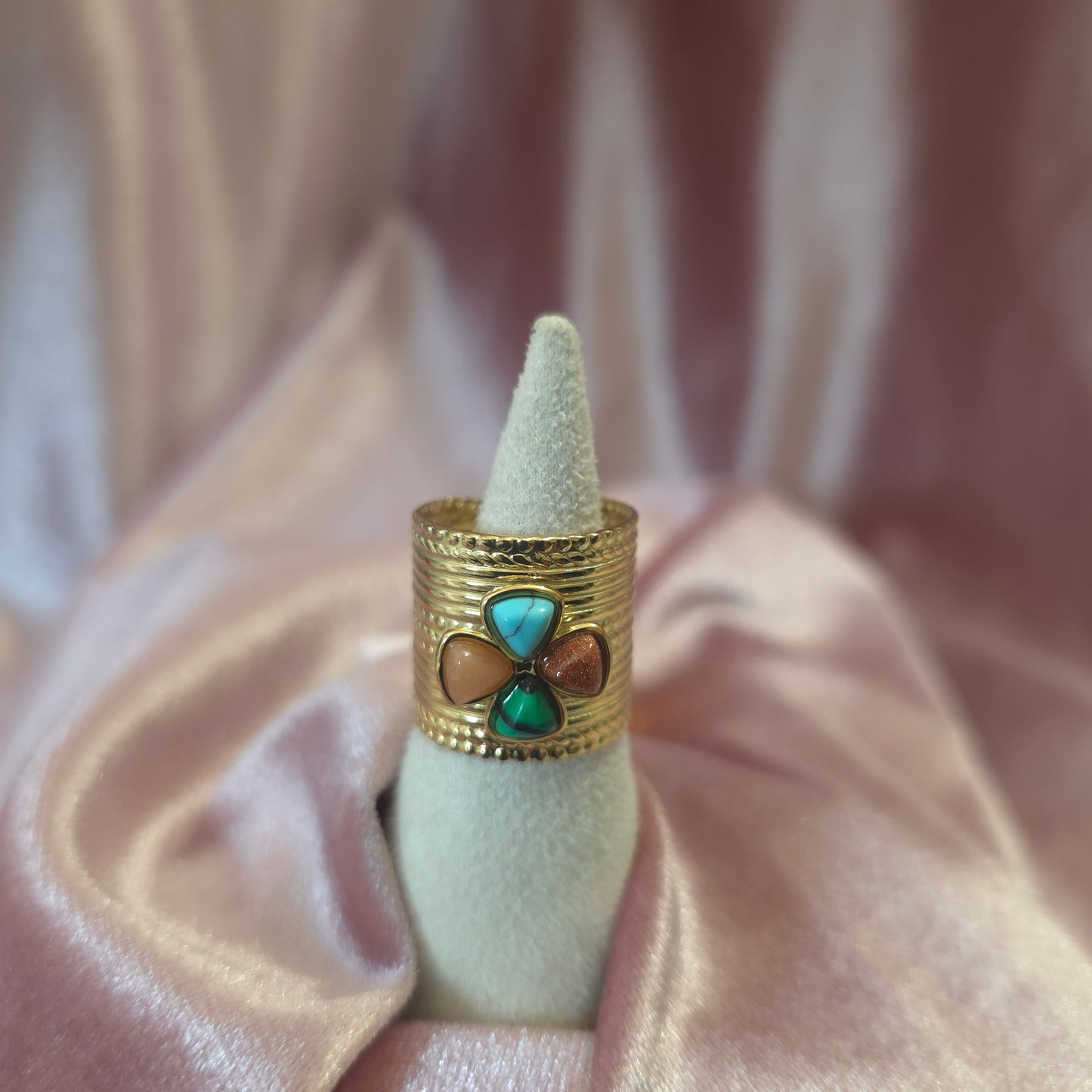 Bague fleur 4 couleurs 2