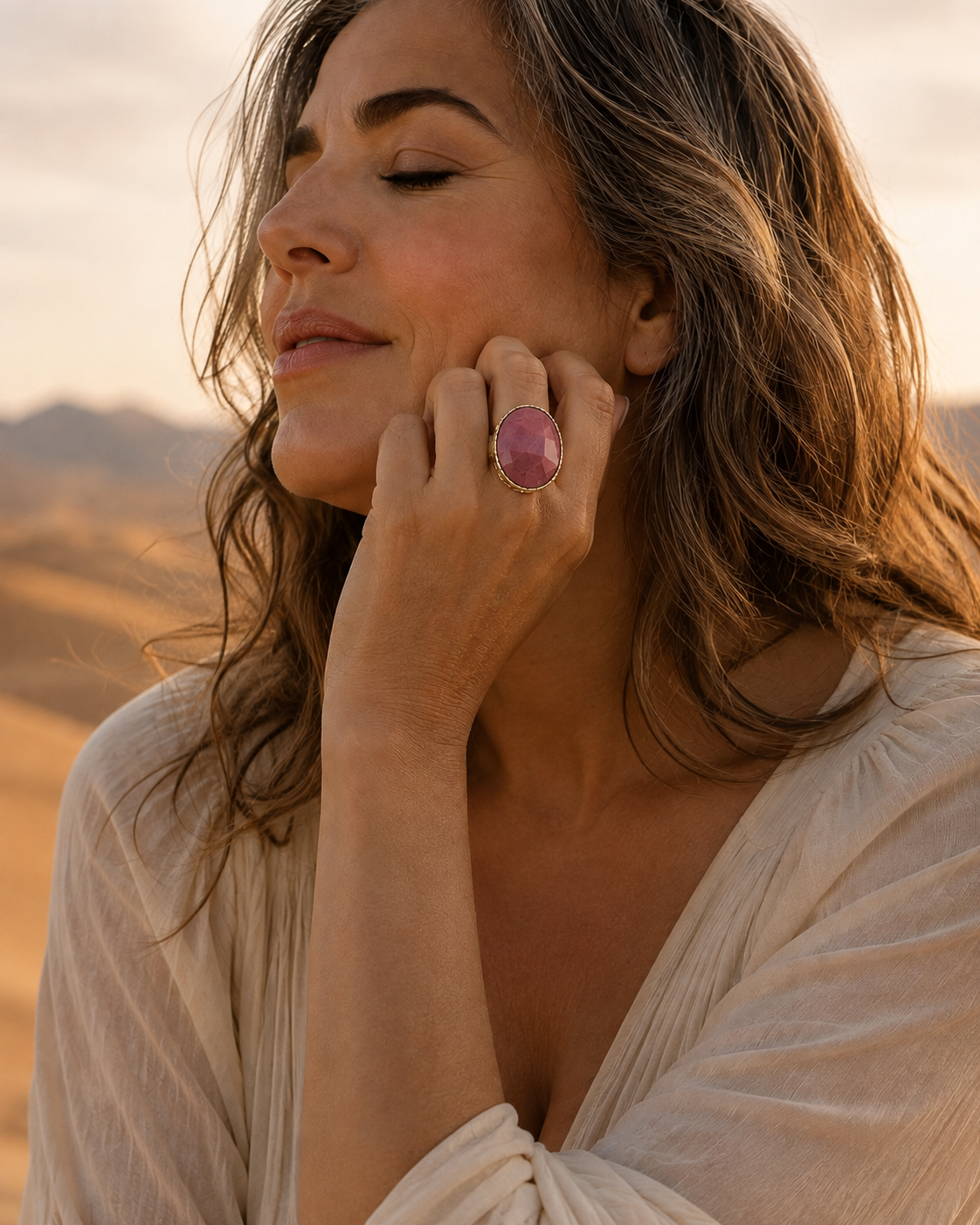 Bague rhodonite