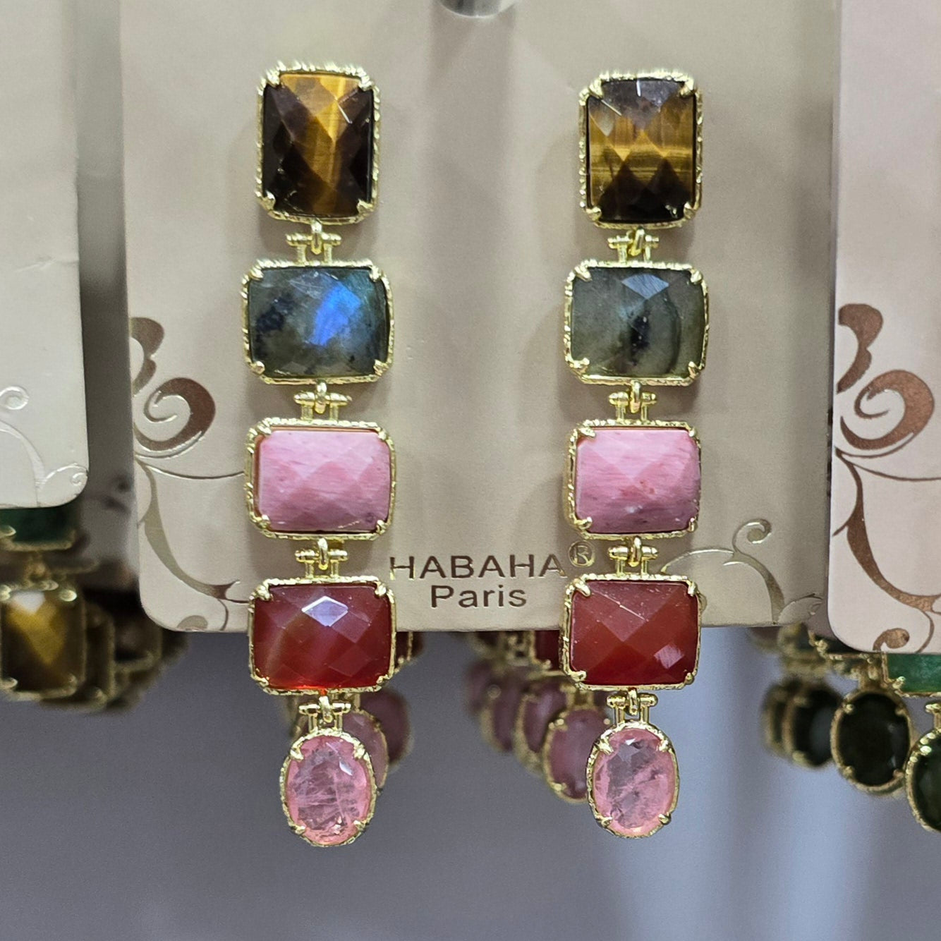 Boucle d'oreilles HABAHA Pierres naturelles part 2