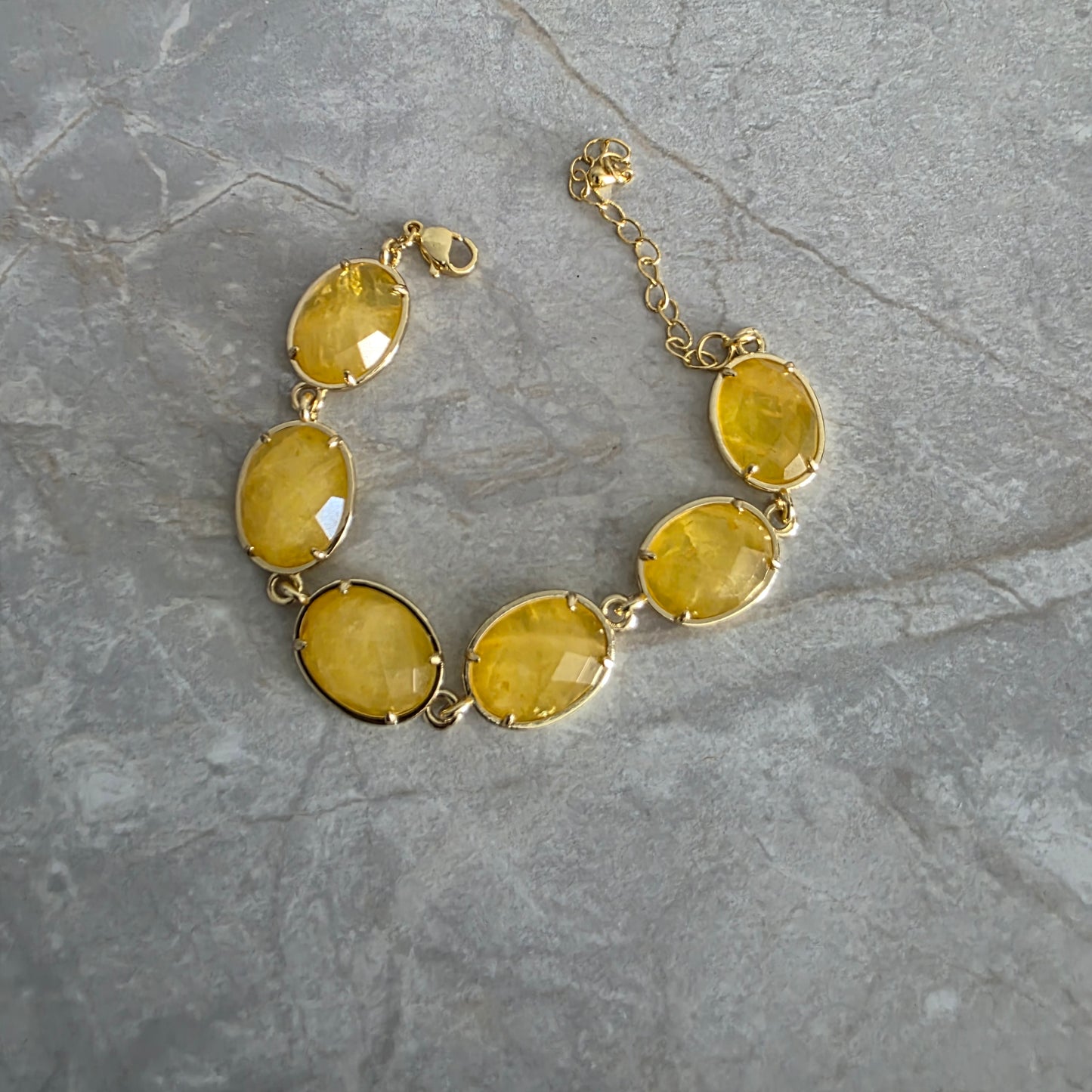 Bracelet agathe jaune