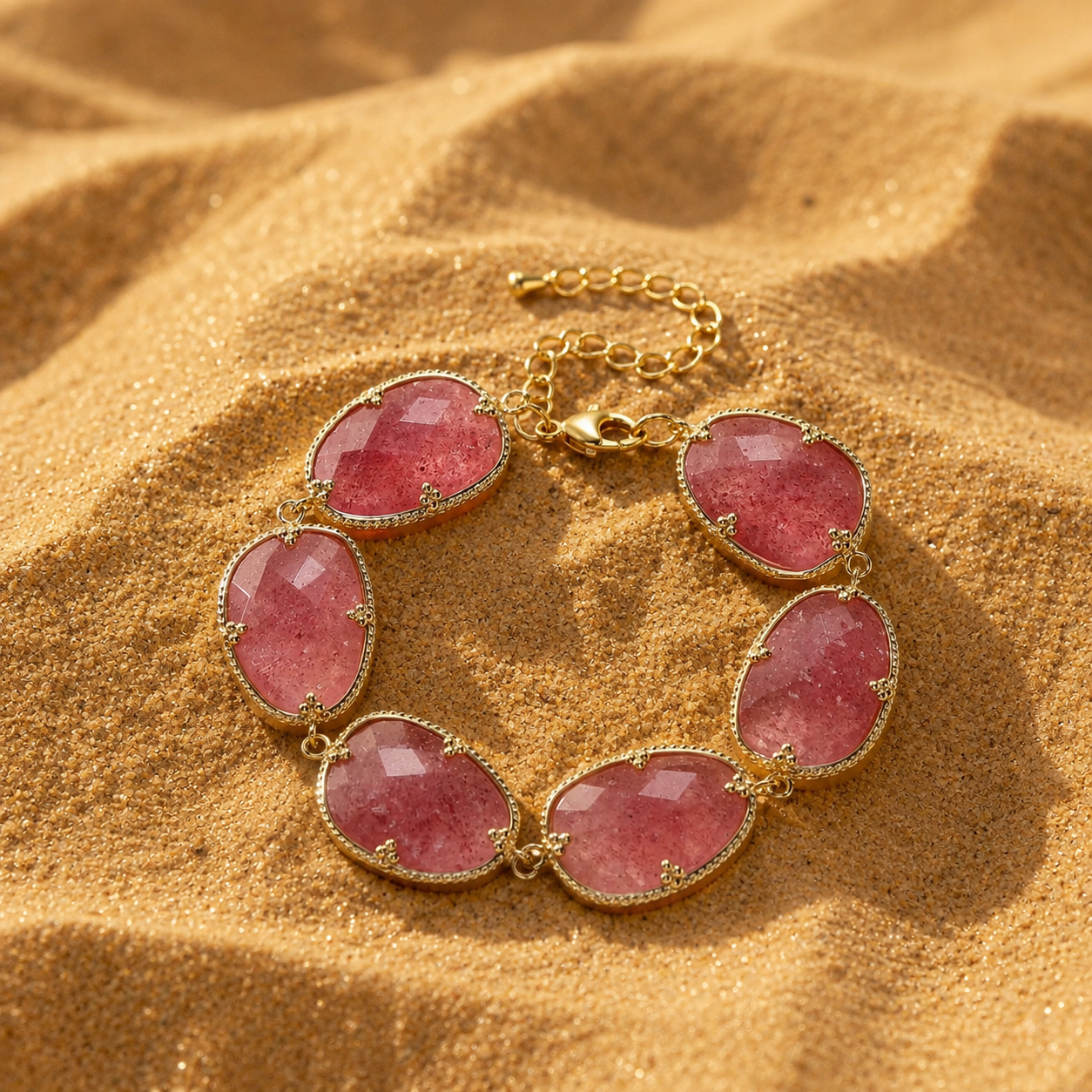 Bracelet quartz fraise
