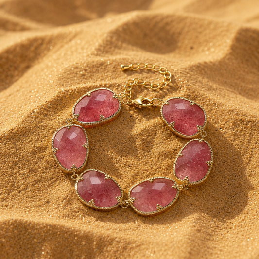 Bracelet quartz fraise