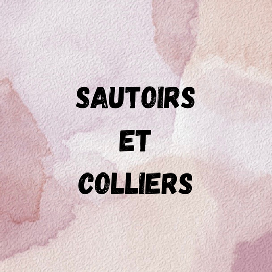 Sautoir et collier pierres naturelles