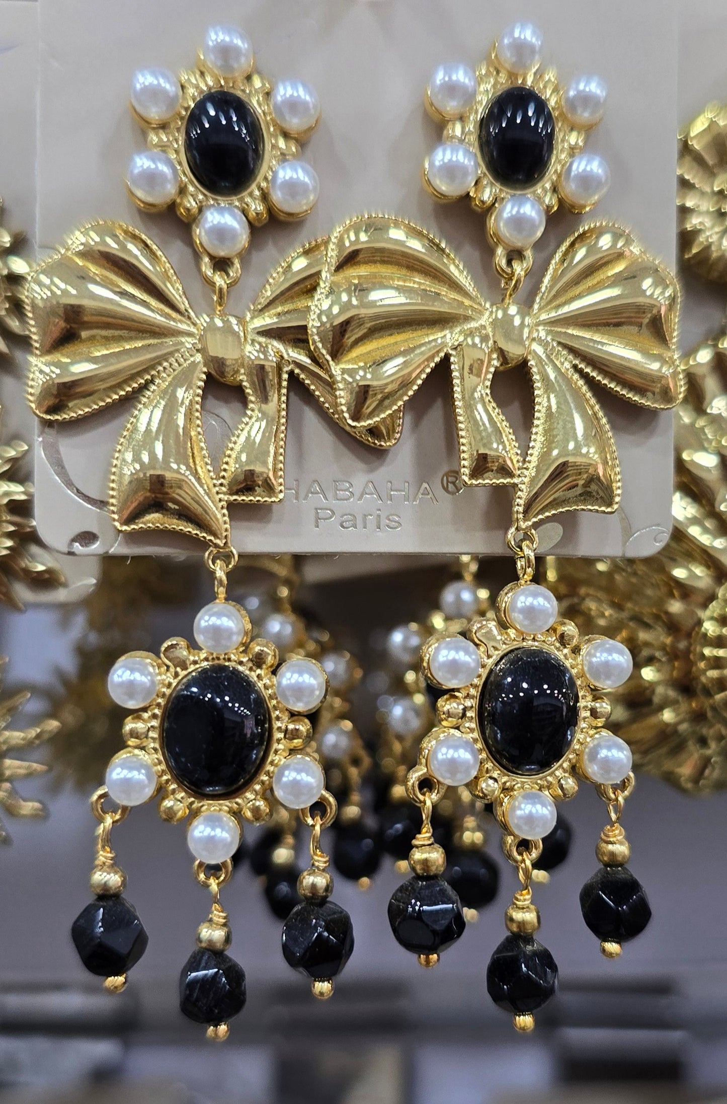 BOUCLES D'OREILLES HABAHA PARIS ACIER