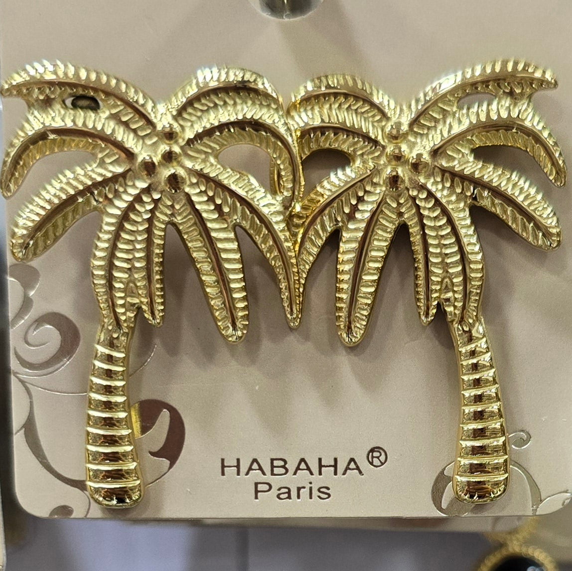 BOUCLES D'OREILLES HABAHA PARIS ACIER