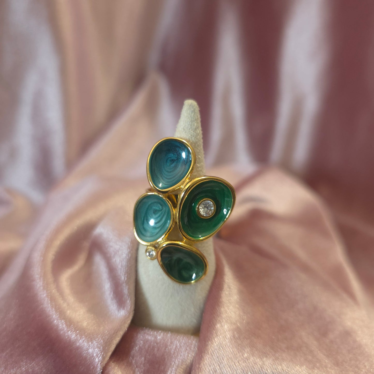 Bague pop vert