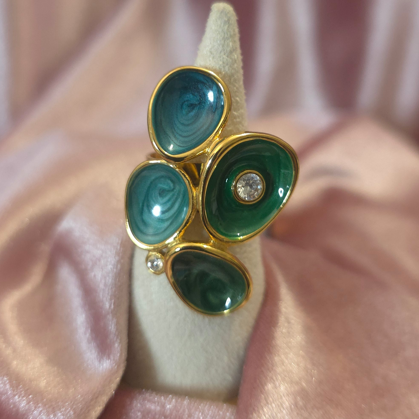 Bague pop vert