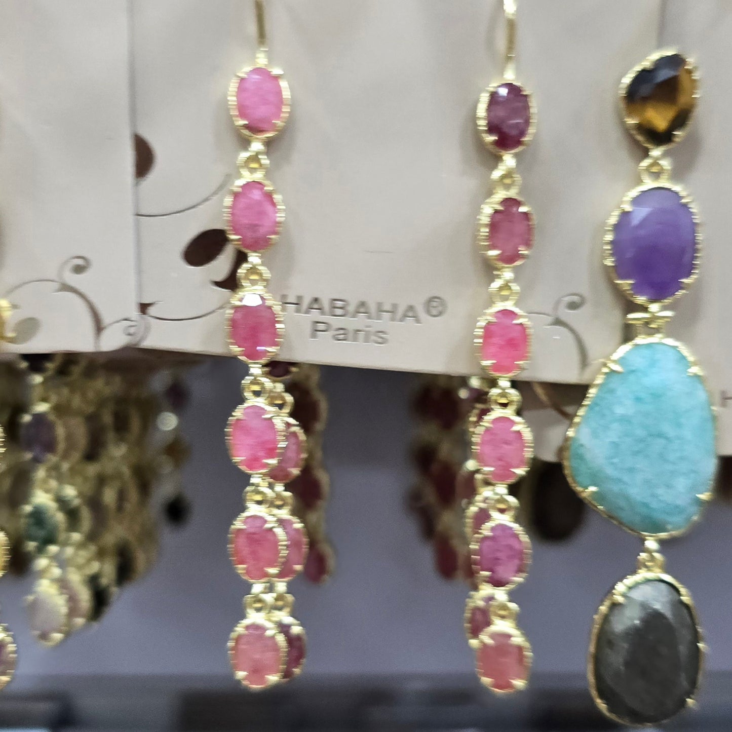 Boucle d'oreilles HABAHA Pierres naturelles part 2