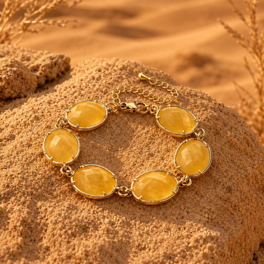 Bracelet agathe jaune