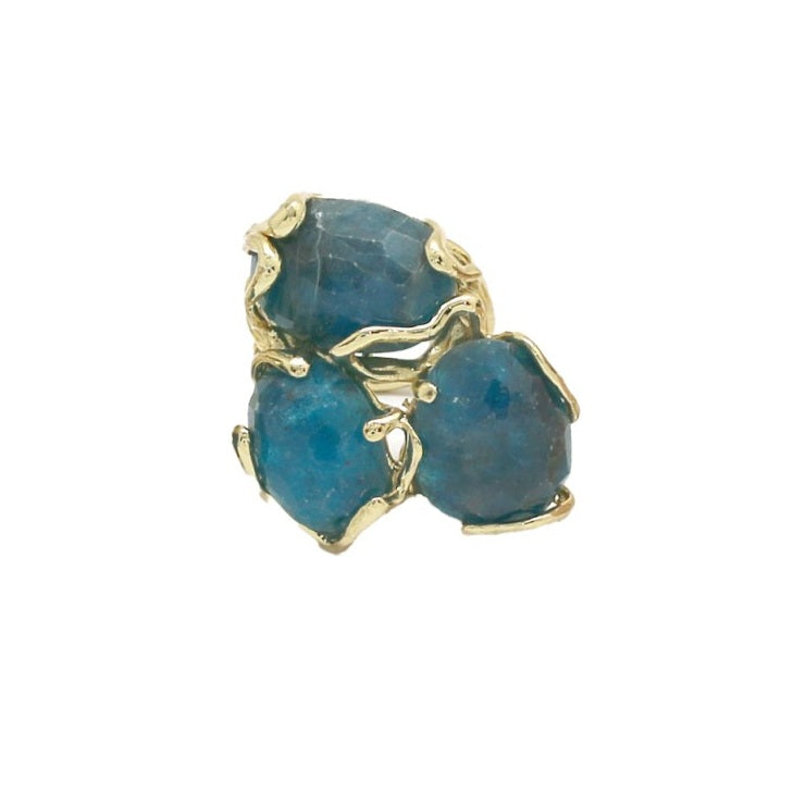 Bague Habaha zigzag Apatite