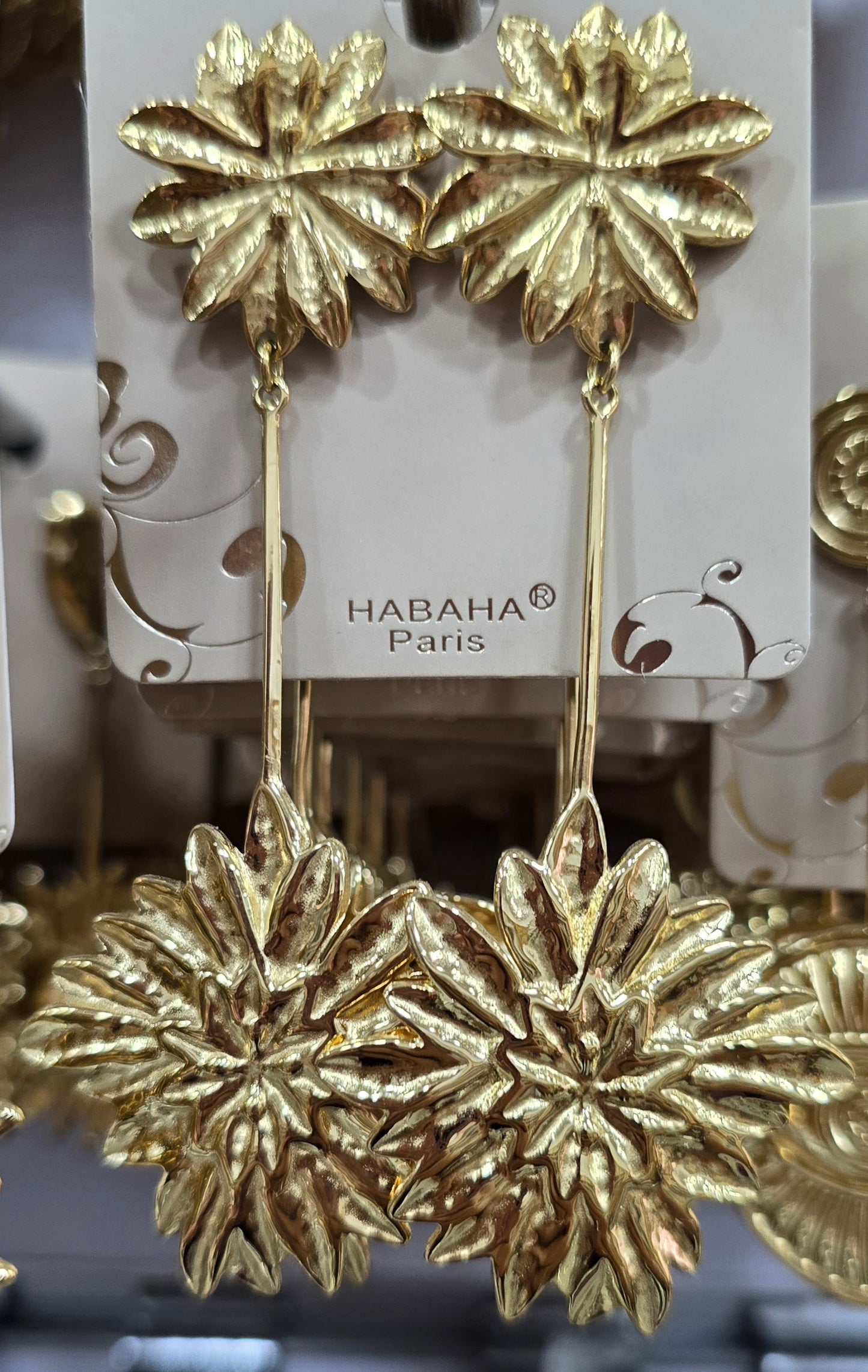 BOUCLES D'OREILLES HABAHA PARIS ACIER