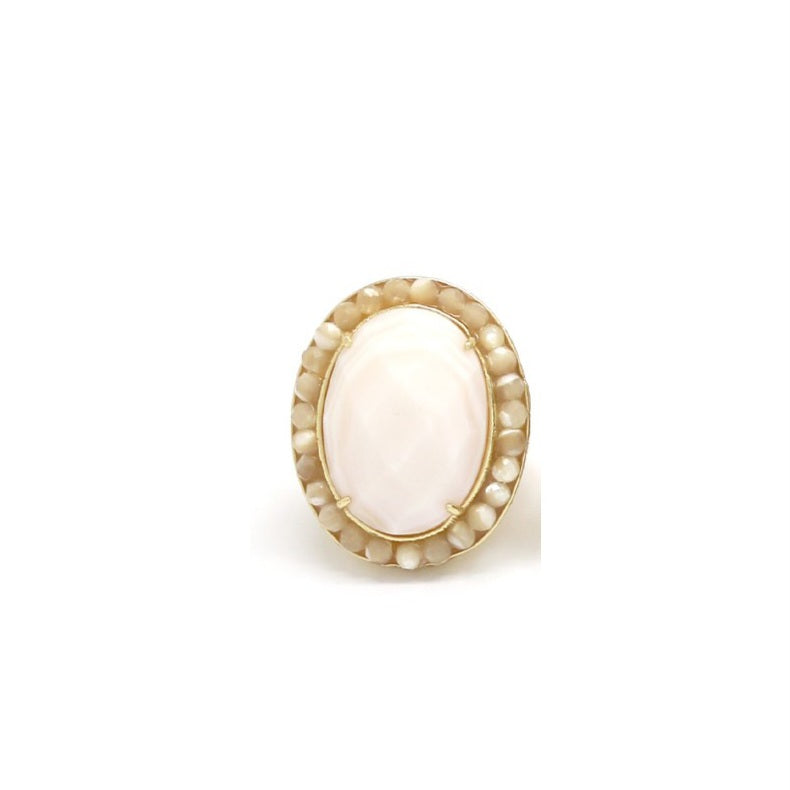 Bague ovale v2 Nacre