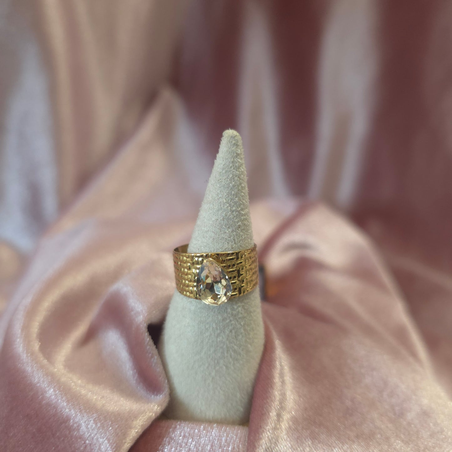 Bague cristal swarovski Champagne