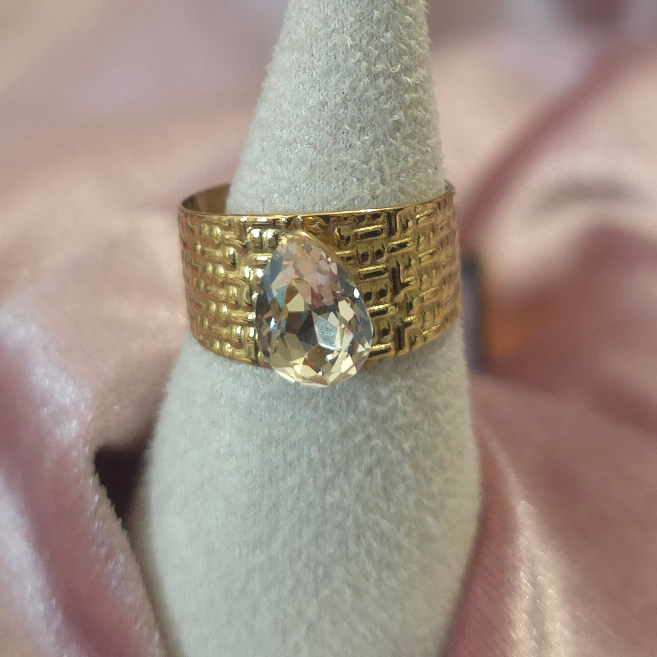 Bague cristal swarovski Champagne