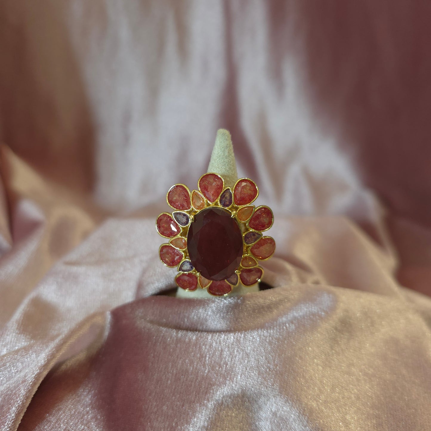 Bague Habaha Fleur Cornaline