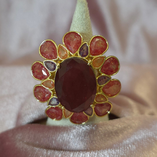 Bague Habaha Fleur Cornaline