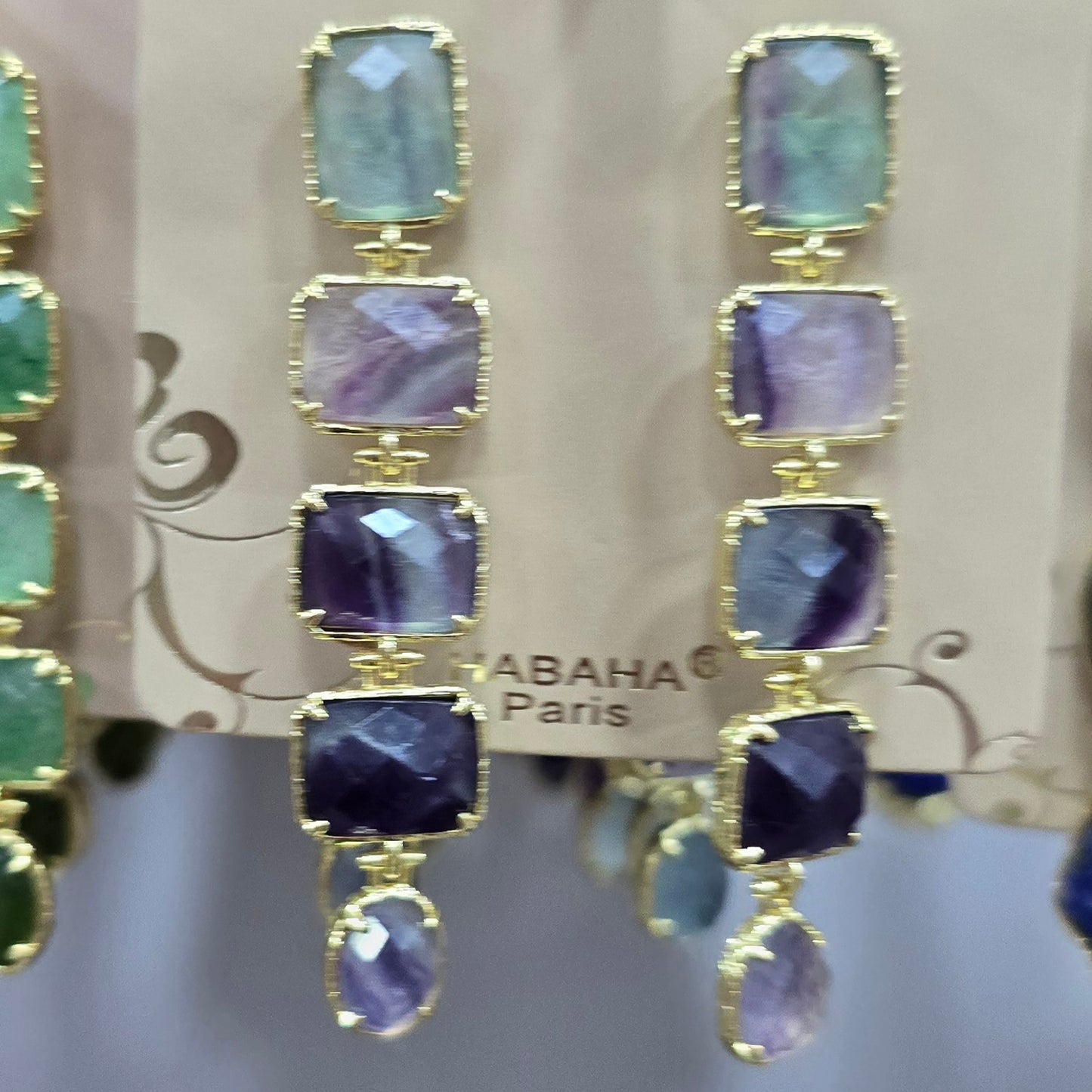 Boucle d'oreilles HABAHA Pierres naturelles part 2