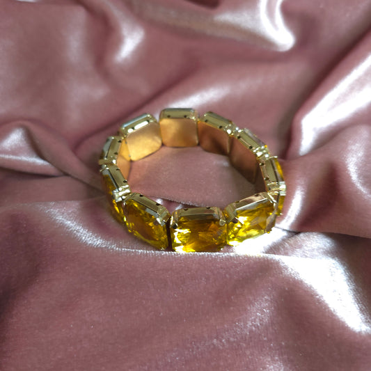 Bracelet crystal jaune