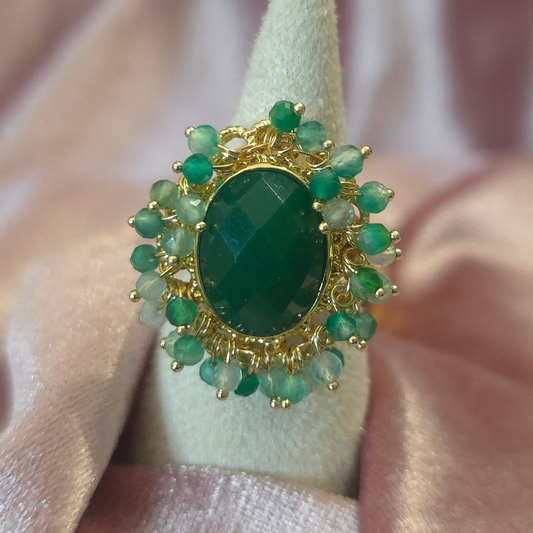 Bague Nima jade vert