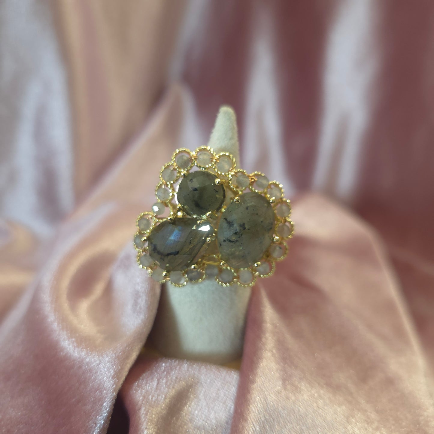Bague triple Labradorite