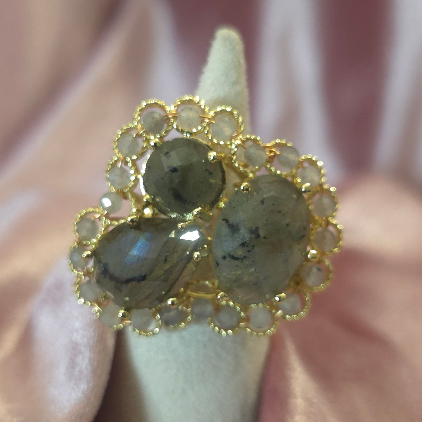 Bague triple Labradorite