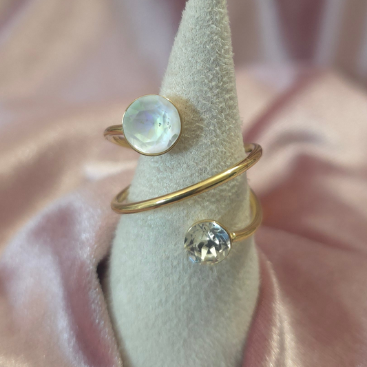 Bague cristal swarovski Blanc