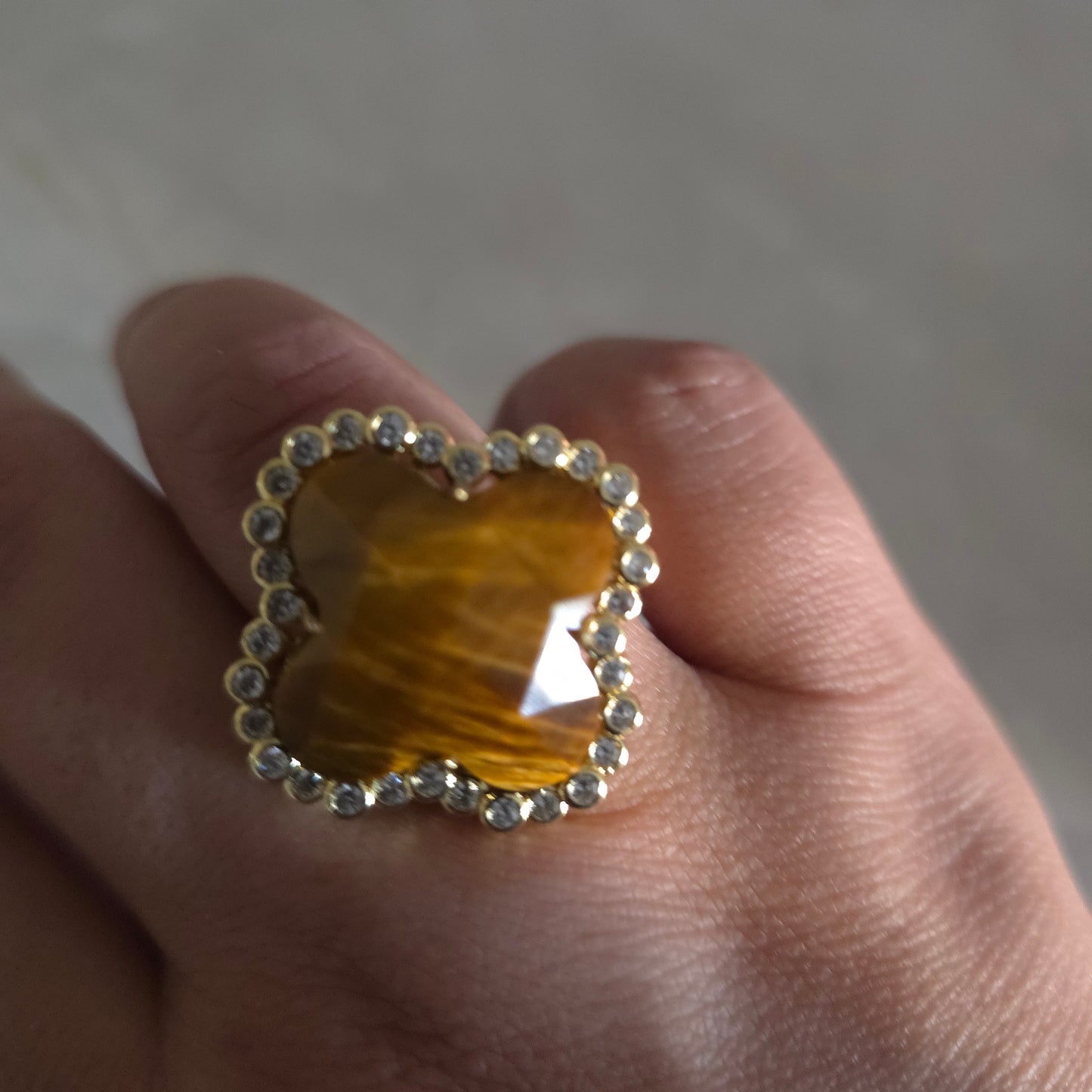 Bague treflia oeil de tigre