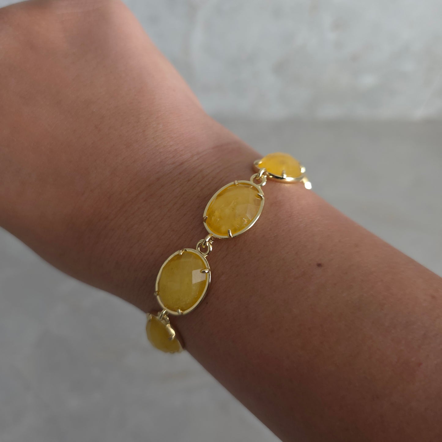 Bracelet agathe jaune
