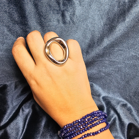 Bague ronde XL (Argenté)