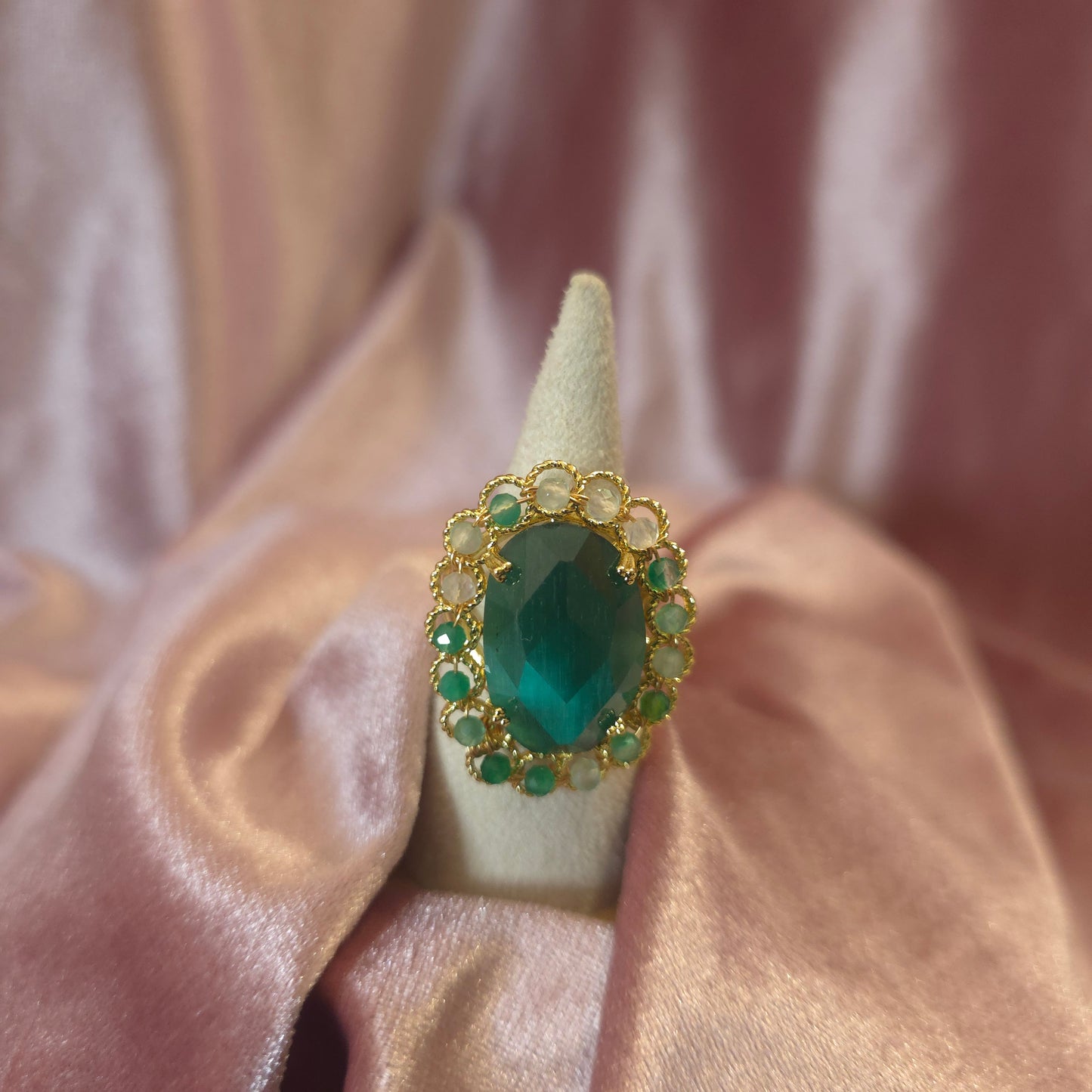 Bague oeil de chat emeraude