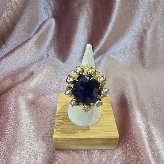 Bague versaille 2 bleu saphir